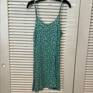 Floral Green Slip Dress